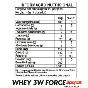 Whey 3W Force Venum Chocolate Belga 900g