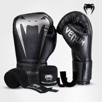 Combo Venum Giant Logo Black Silver