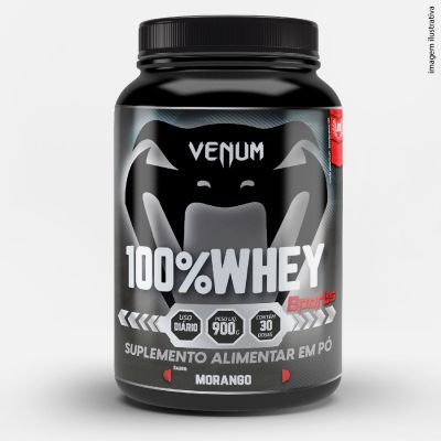 Whey 100% Venum Morango - 900g 