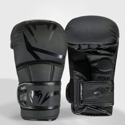 LUVA VENUM MMA SPARRING CHALLENGER EVO 8oz - BLACK/BLACK