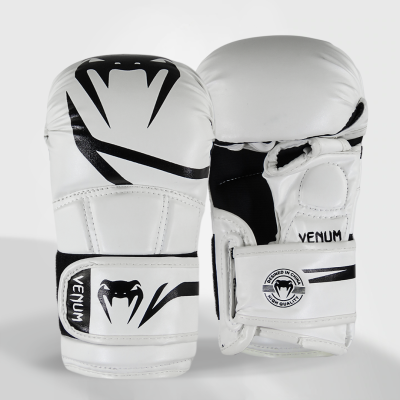 LUVA VENUM MMA SPARRING CHALLENGER EVO 8oz - WHITE/BLACK